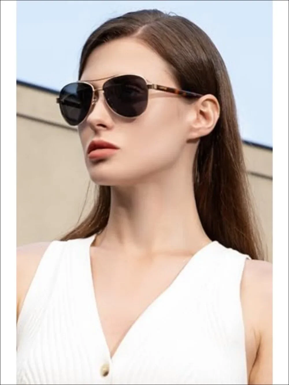 CARFIA Polarized Aviator Sunglasses Women UV400 Lightweight Small Face
